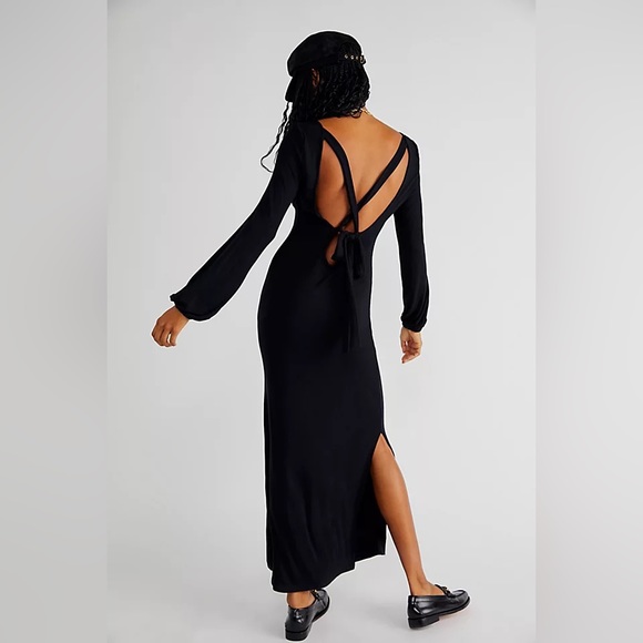 Free People Luna Midi Dress Russet Orange XS $98 - Picture 2 of 3